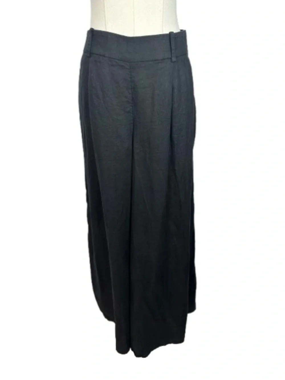 Banana Republic Black Wide-Leg Linen Pants Size 4